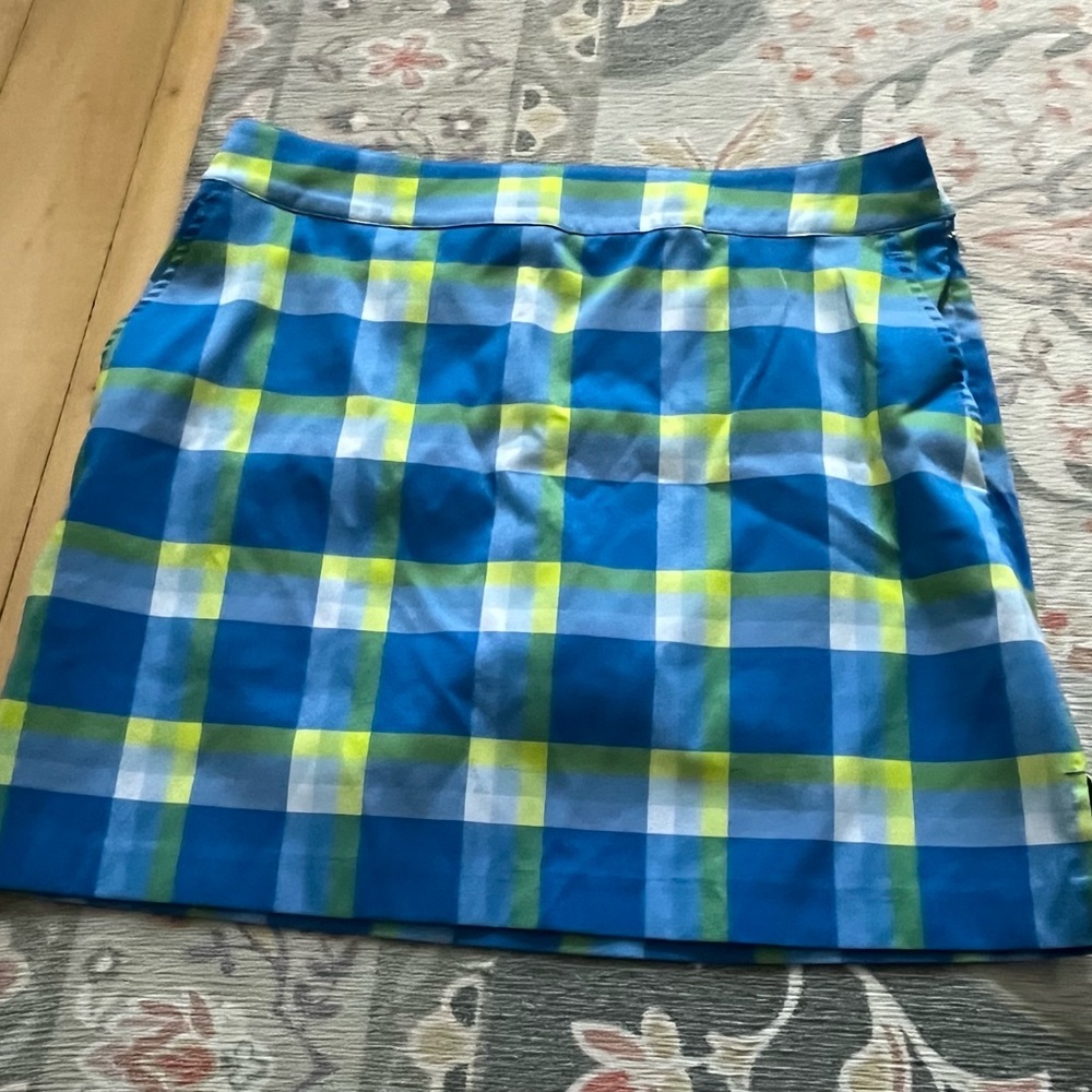 Izod Blue and Green Checkered Golf Skort size 8